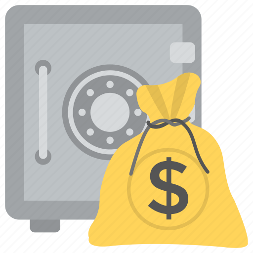 Bank deposit, bank locker, bank safe, bank vault, money sack icon - Download on Iconfinder
