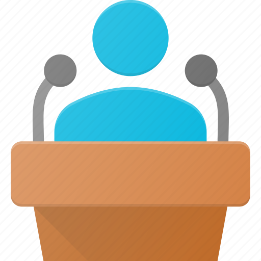 Microphone, podium, politician, speaker, speech icon - Download on Iconfinder