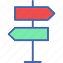 direction post, finger post, guidepost, road post, signpost 