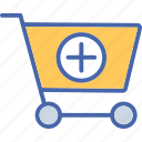 add cart, buy goods, ecommerce, shopping cart, trolley 