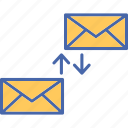 exchange by mail, envelope exchanging, mail exchanging, message exchange, mail envelope 