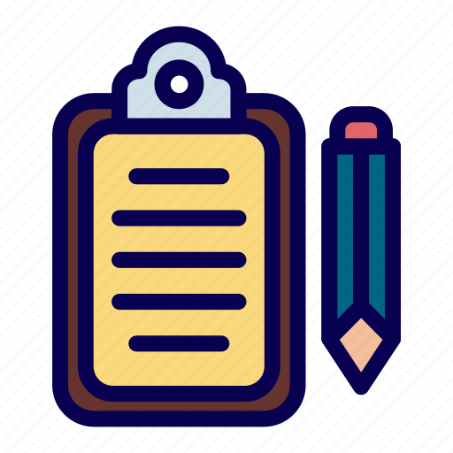 Clipboard, list, pencil, records icon - Download on Iconfinder