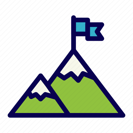 Achievement, adventure, business, flag, mountains, top icon - Download on Iconfinder