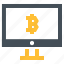 bitcoin, computer, crypto, cryptocurrency, money, monitor 