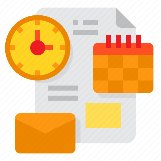 Calendar, clock, email, paper, time icon - Download on Iconfinder