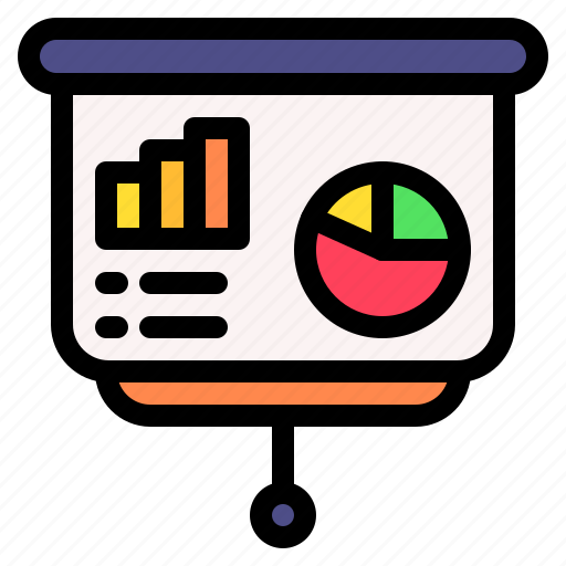 Presentation, conference, bar, chart, analysis, business icon - Download on Iconfinder