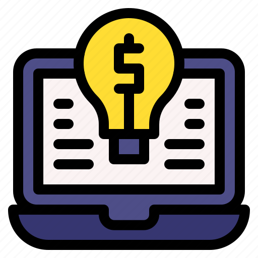 Idea, dollar, finance, laptop, money icon - Download on Iconfinder