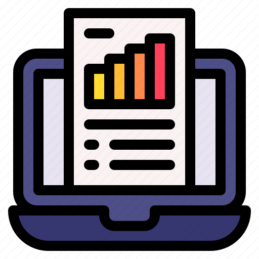 Analysis, growth, chart, report, laptop icon - Download on Iconfinder