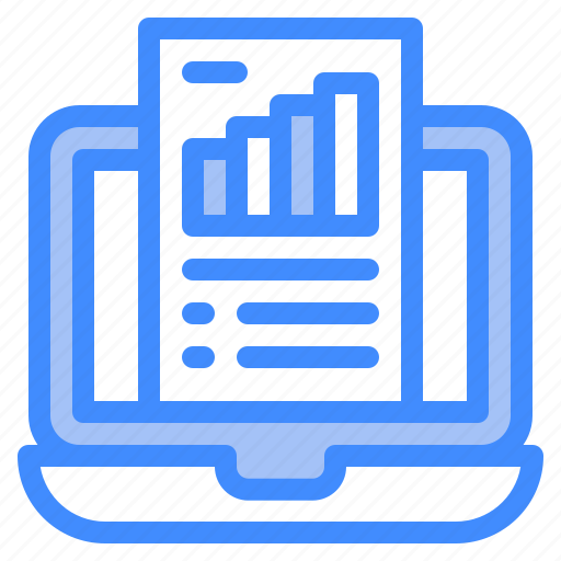 Analysis, growth, chart, report, laptop icon - Download on Iconfinder