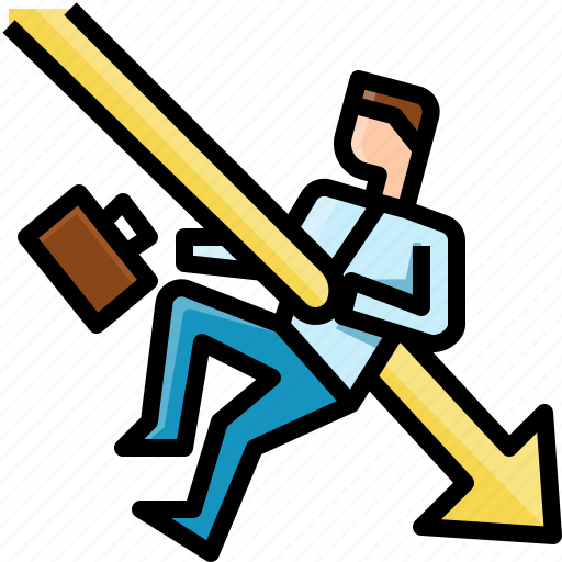 Arrow, attack, business, businessman, crisis, down, finance icon - Download on Iconfinder