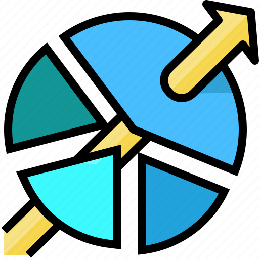 Analytics, arrow, chart, market, pie, share, statistics icon - Download on Iconfinder