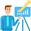 arrow, avatar, businessman, graph, growth, meeting, report 