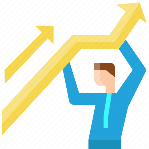 Arrow, business, businessman, graph, growth, success, up icon - Download on Iconfinder