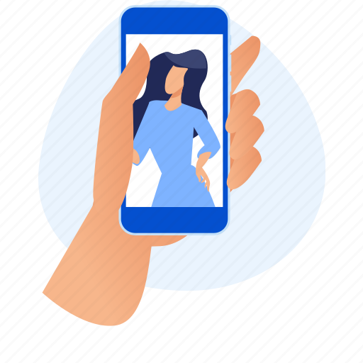 Mobile, smartphone, technology, call, app, video, communication illustration - Download on Iconfinder