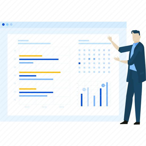 Report, analytics, analysis, presentation, chart, planning, business illustration - Download on Iconfinder