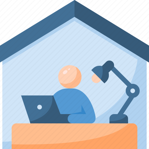 Workplace, desk, office, home, work, work from home icon - Download on Iconfinder