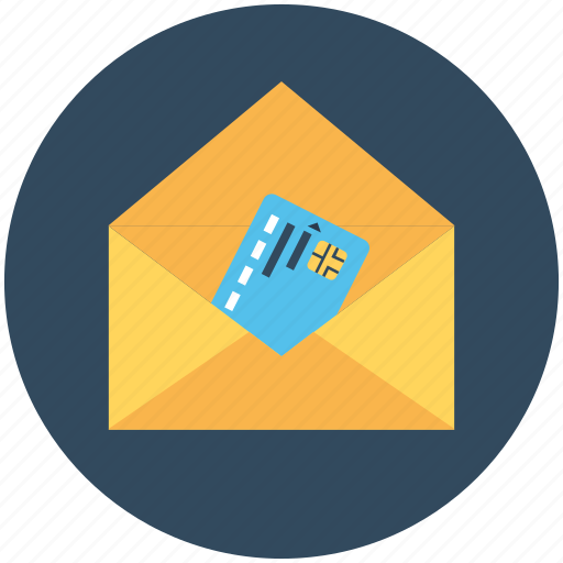 Card in envelope, credit card, debit card, envelope, letter envelope icon - Download on Iconfinder