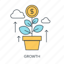 finance, flower, growth, investment, money, plant, success