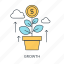 finance, flower, growth, investment, money, plant, success 