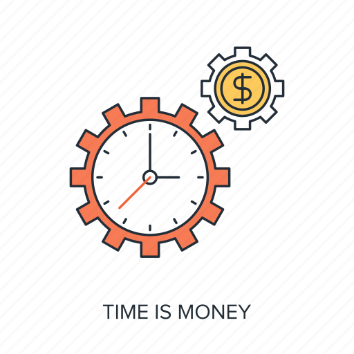 Clock, cogwheel, gear, management, money, time, investment icon - Download on Iconfinder