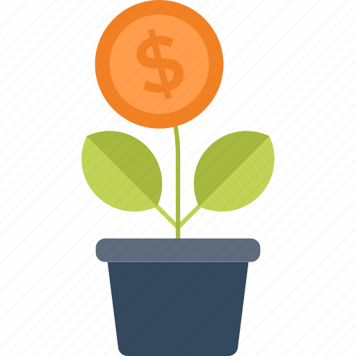 Coin, flower, growth, investment, money, nature, plant icon - Download on Iconfinder