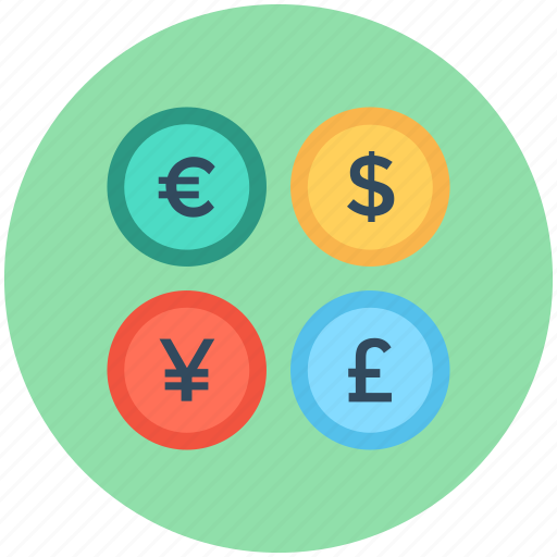 Currency, dollar, euro, pound, yen icon - Download on Iconfinder