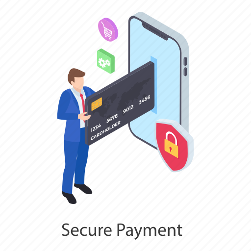 Mobile payment, online payment, safe banking, safe payment, secure payment illustration - Download on Iconfinder