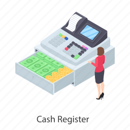 cash register, cash till, invoice machine, point of sale, pos terminal 