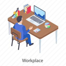 office desk, work area, work station, working desk, workplace 