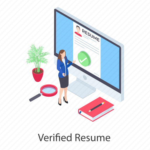 Approved cv, approved resume, selected candidate, verified cv, verified resume illustration - Download on Iconfinder