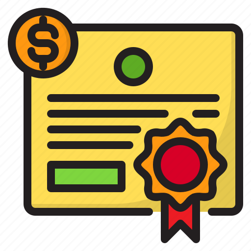 Certificate, degree, diploma, document, money icon - Download on Iconfinder