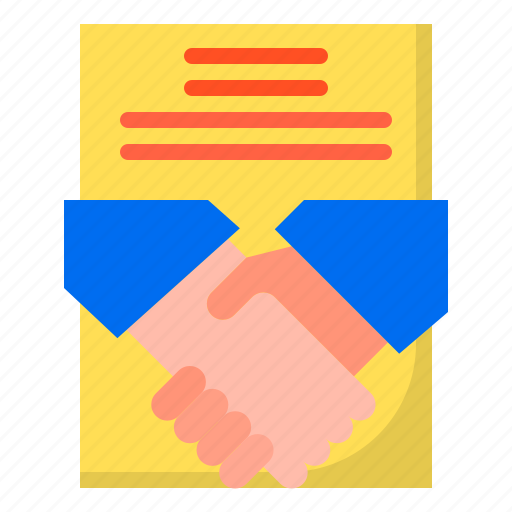 Agreement, business, contract, document, handshake icon - Download on Iconfinder