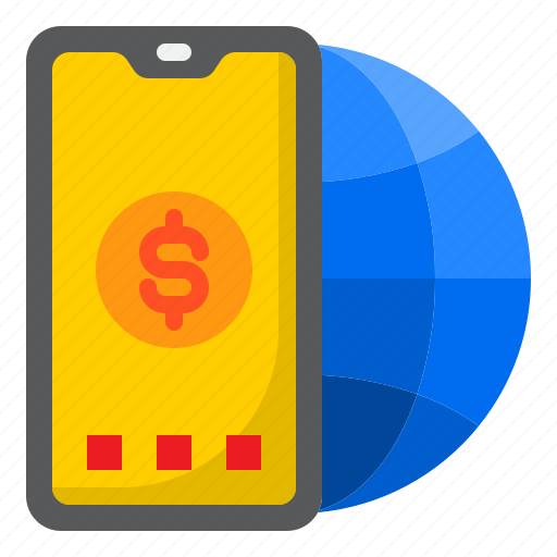Business, finance, global, mobile, money, phone icon - Download on Iconfinder