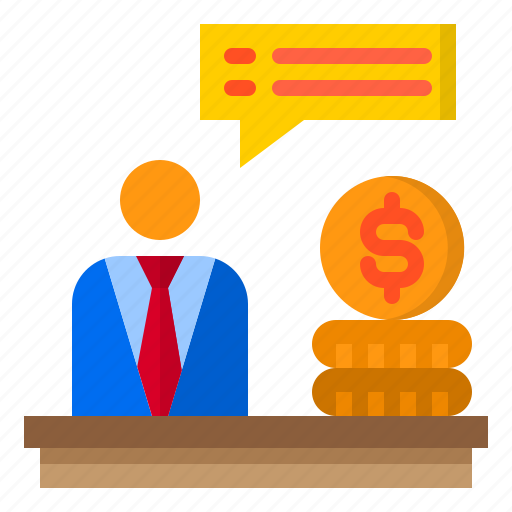 Business, coin, man, message, money, office icon - Download on Iconfinder