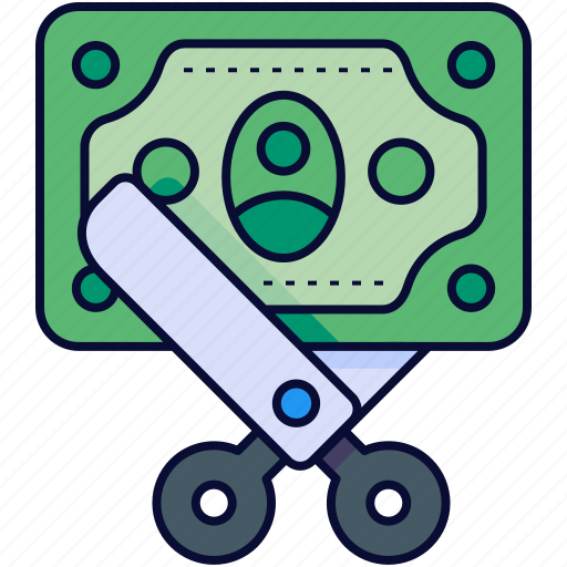 Cost, cut, money, scissors, tax, vat icon - Download on Iconfinder