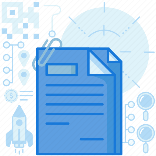 Attachment, document, launch, page, paper, paperclip, rocket icon - Download on Iconfinder