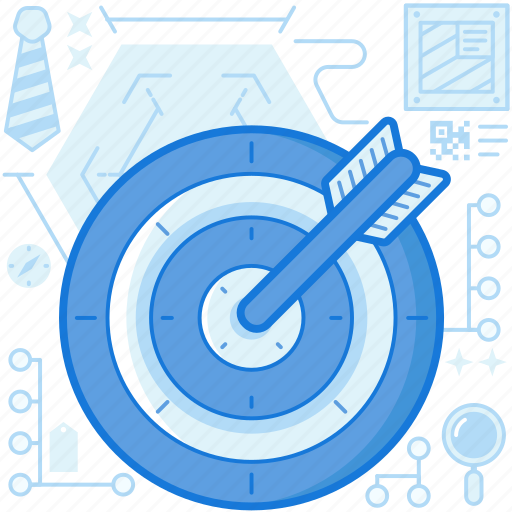 Bullseye, business, market, marketing, target, tie icon - Download on Iconfinder