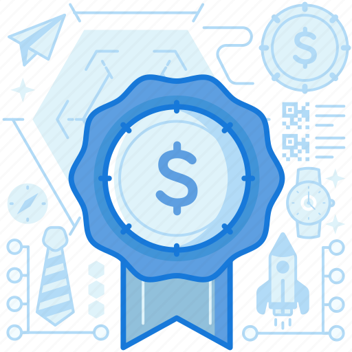Business, dollar, finance, medal, money, ribbon, watch icon - Download on Iconfinder