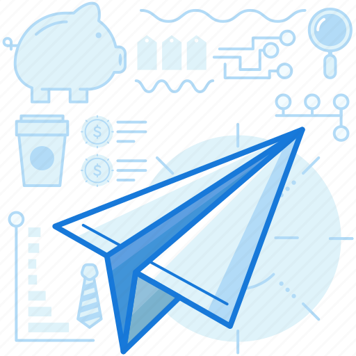 Airplane, bank, business, memo, message, paper, piggy icon - Download on Iconfinder