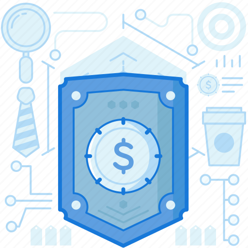 Dollar, finance, money, protection, security, shield, tie icon - Download on Iconfinder