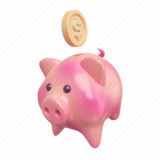 Business, finance, piggy, bank, save, money, dollar 3D illustration - Download on Iconfinder