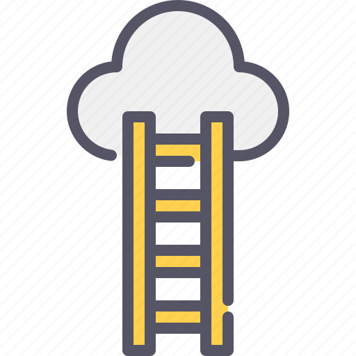 Success, cloud, ladder, mission, business icon - Download on Iconfinder