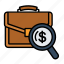 business, search, finance, find, marketing, money, magnifier, briefcase 