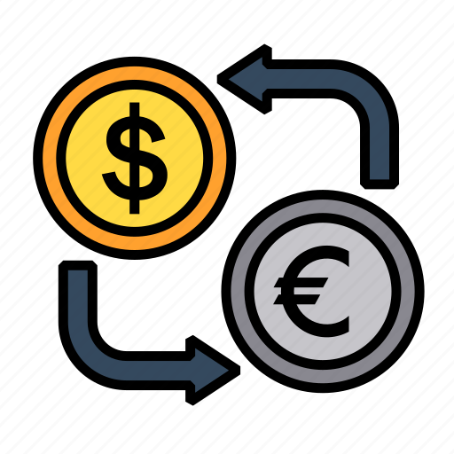 Finance, currency, dollar, euro, exchange, money, coins icon - Download on Iconfinder