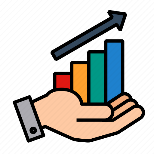 Business, graph, hand, statistics, chart, growth, investment icon - Download on Iconfinder