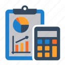 account, calculator, finance, analysis, statistics, clipboard, calculate