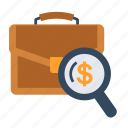 business, search, finance, find, marketing, money, magnifier, briefcase