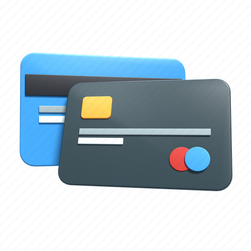 Credit, card, business, company, profit, financial, growth 3D illustration - Download on Iconfinder