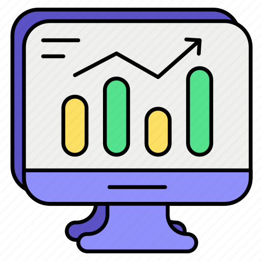 Enhancement, trend, monitor, profit, graph, display, growth icon - Download on Iconfinder