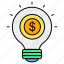 financial idea, idea, entrepreneur, light bulb, creative, investment 
